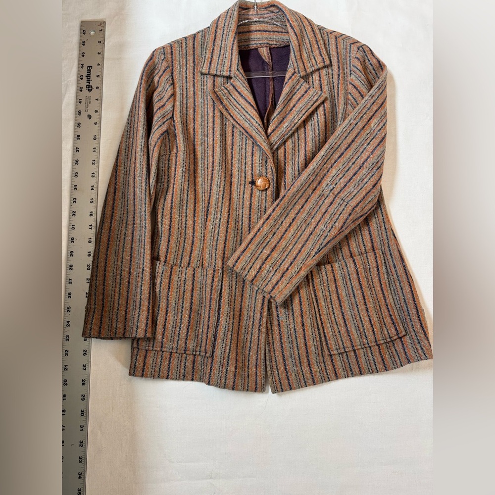 Striped Tan and Brown Women's Jacket